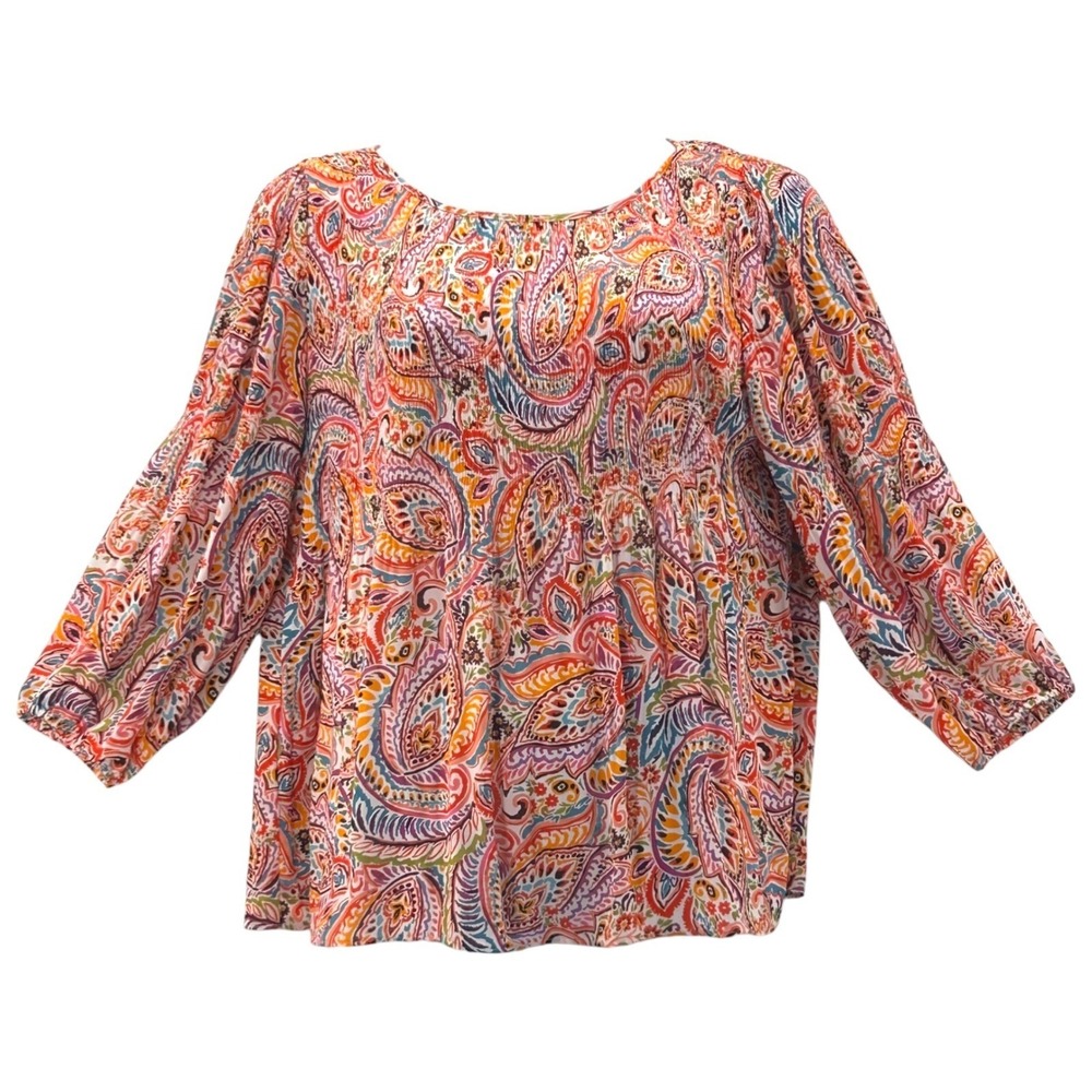 Floral‎ And Ivy Peasant Top L